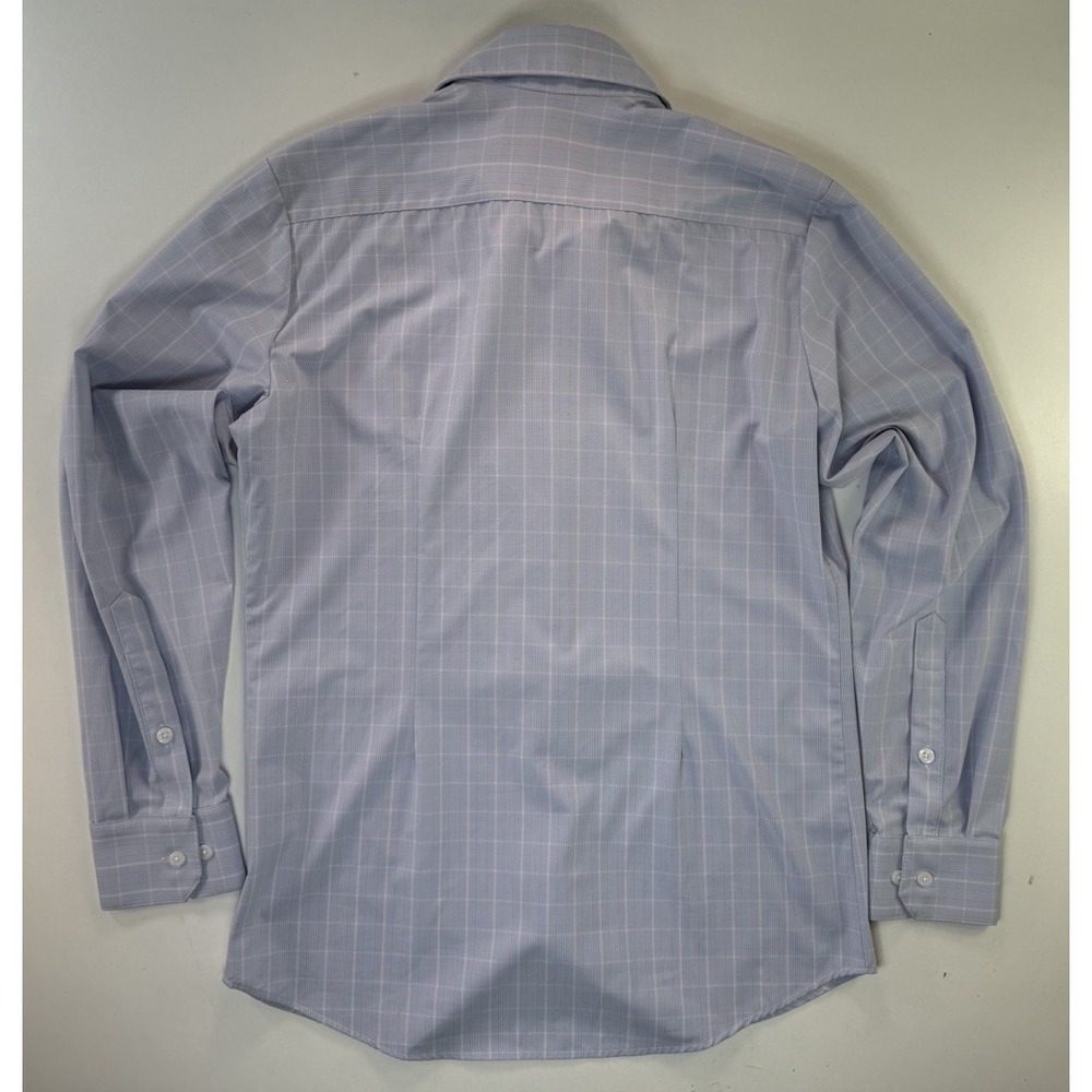 Mizzen + Main Shirt Mens Medium Trim Fit Check Leeward Blue Label Button Up - Picture 3 of 8